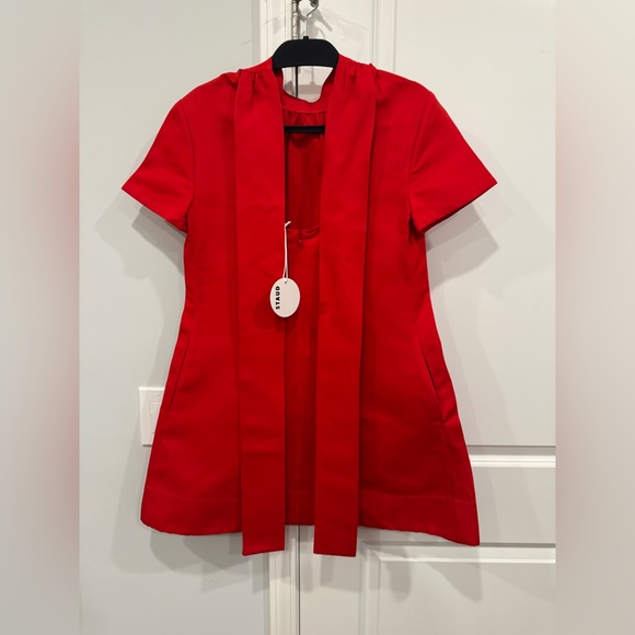 STAUD MINI ILANA DRESS POINSETTIA - Picture 5 of 7